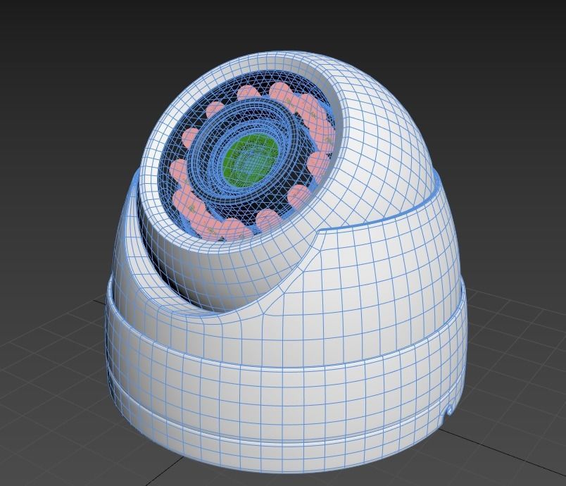 Security Camera - High and Low Poly versions 3D model_5