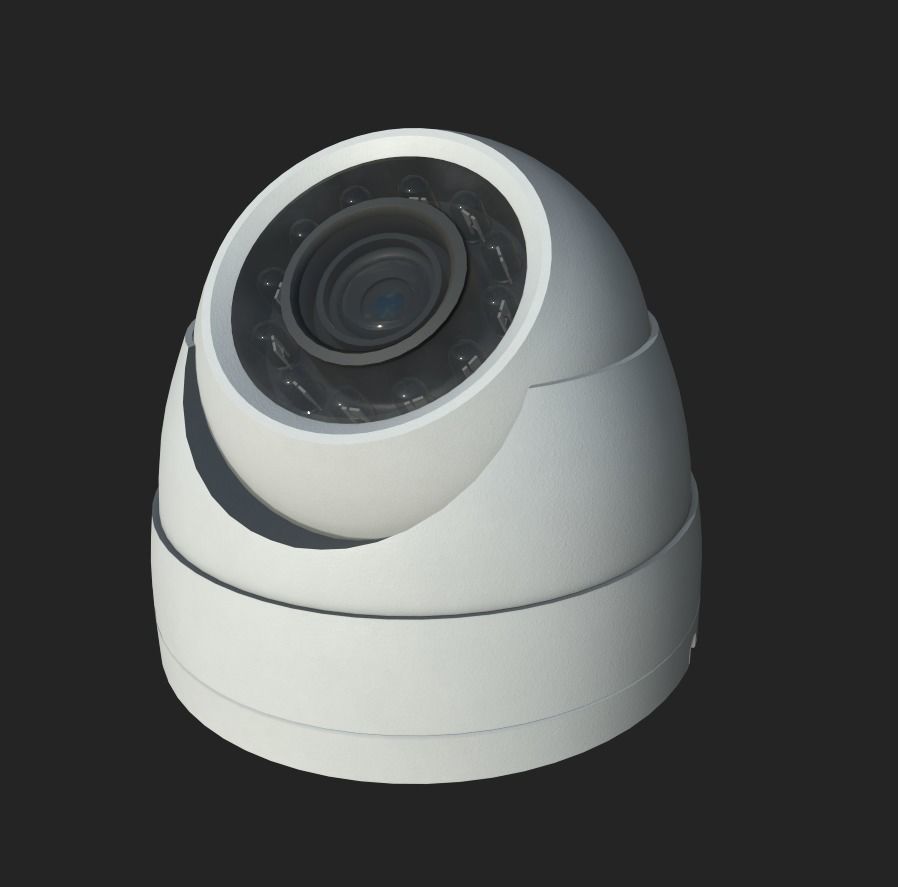 Security Camera - High and Low Poly versions 3D model_8