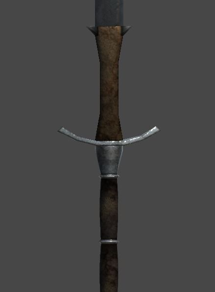 Two Hand Sword1 Low-poly 3D model_2