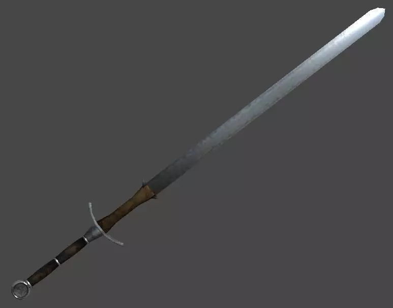 Two Hand Sword1 Low-poly 3D model_0