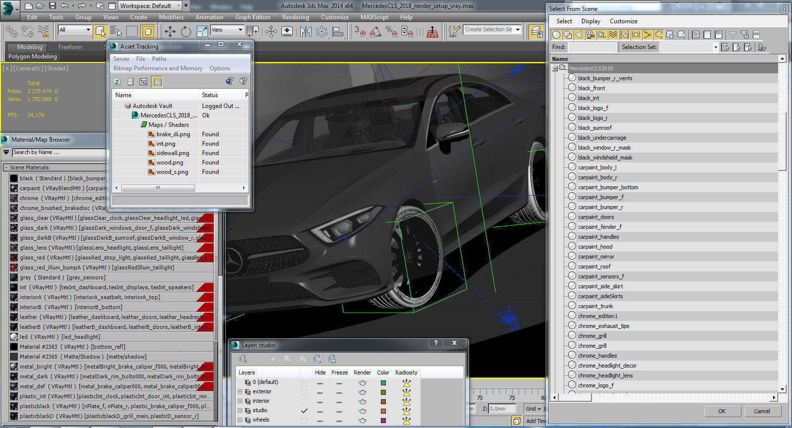 Mercedes-Benz CLS 2018 AMG line 3D model_23