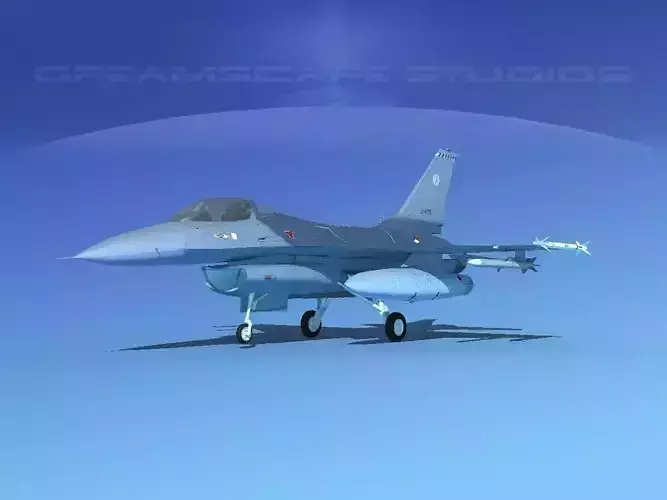Gen Dyn F-16A Falcon Netherlands 3D model