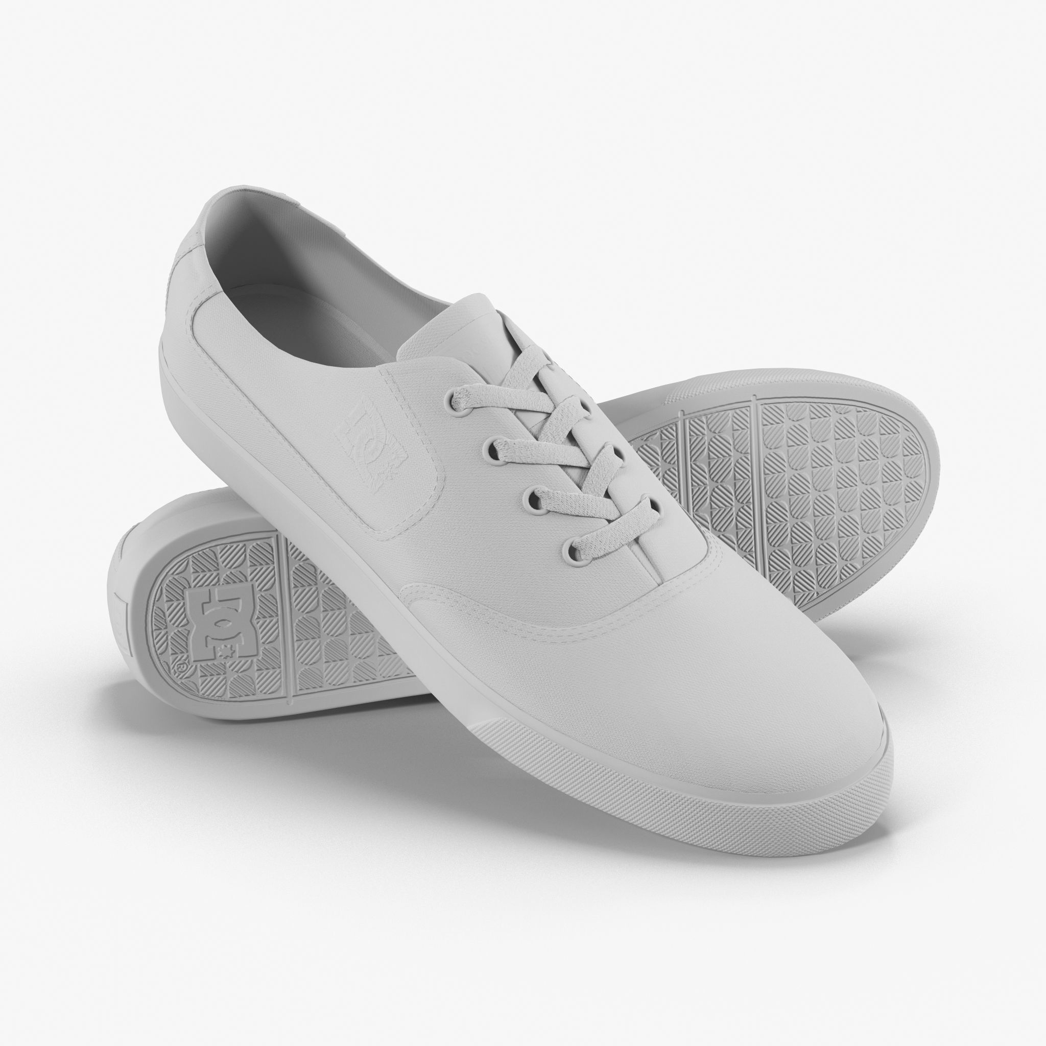 DC Shoes - Flash TX - Fern Low-poly 3D model_10