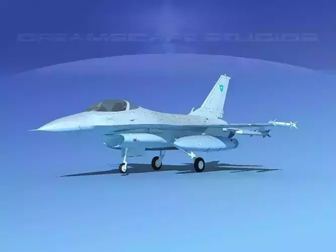 Gen Dyn F-16A Falcon V39 Oman 3D model