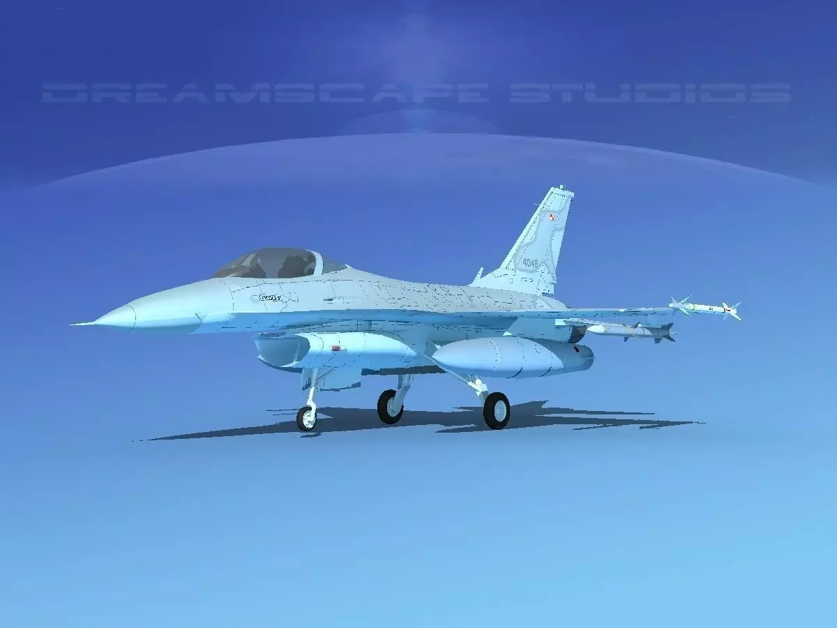Gen Dyn F-16A Falcon Poland 3D model