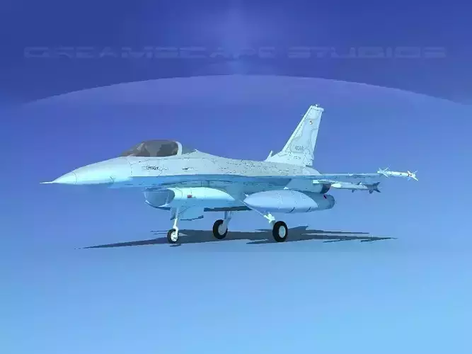 Gen Dyn F-16A Falcon Poland 3D model