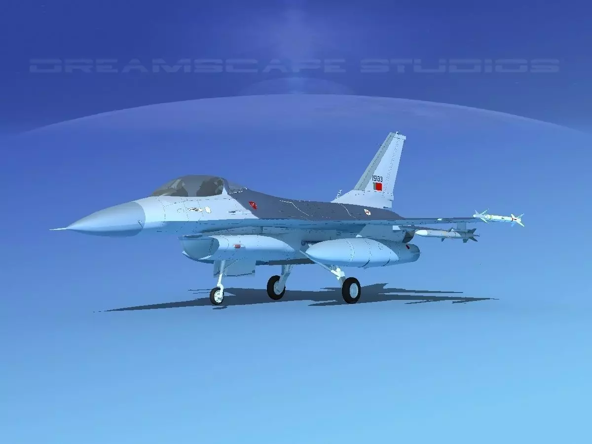 Gen Dyn F-16A Falcon Portugal 3D model