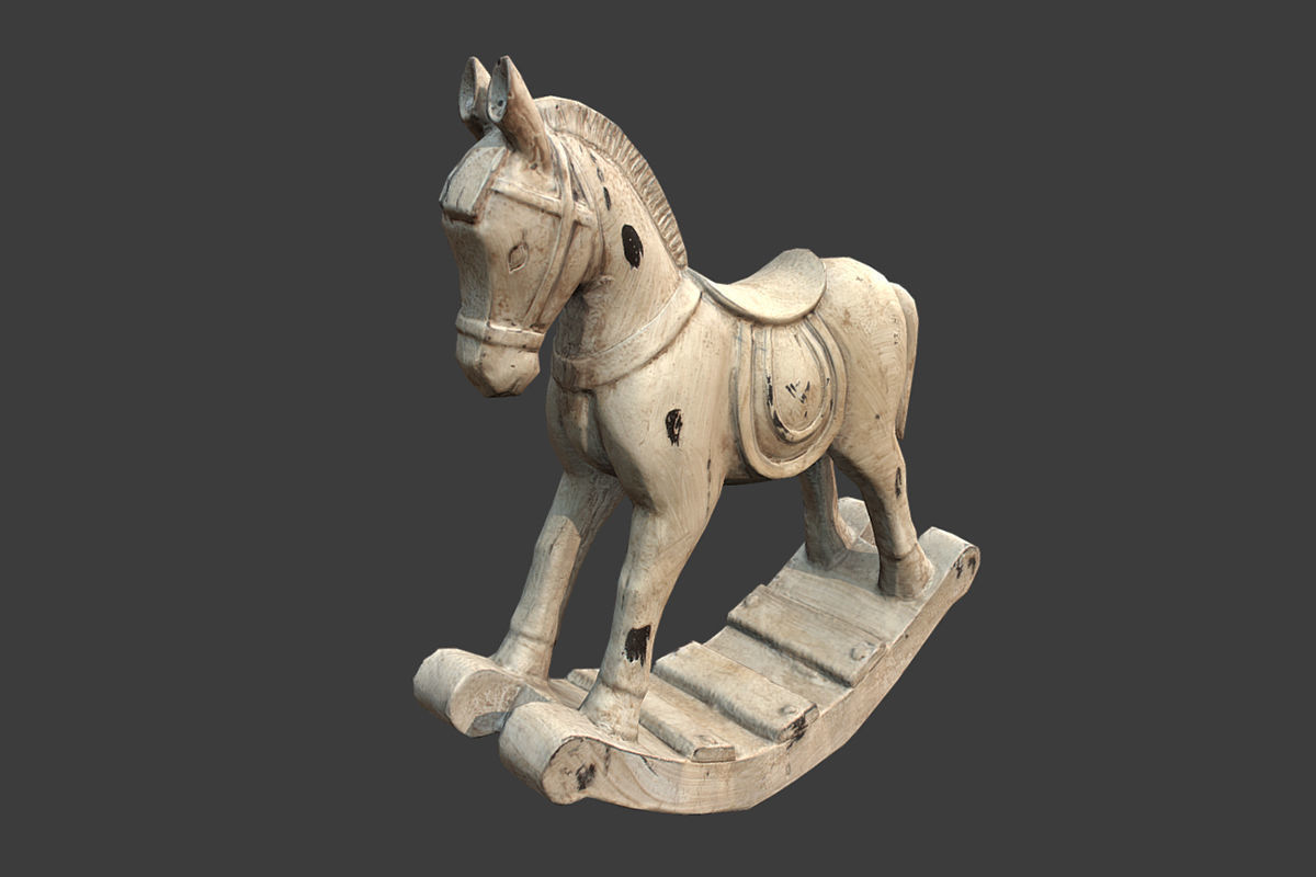 Decorative Horse Low-poly 3D model_3