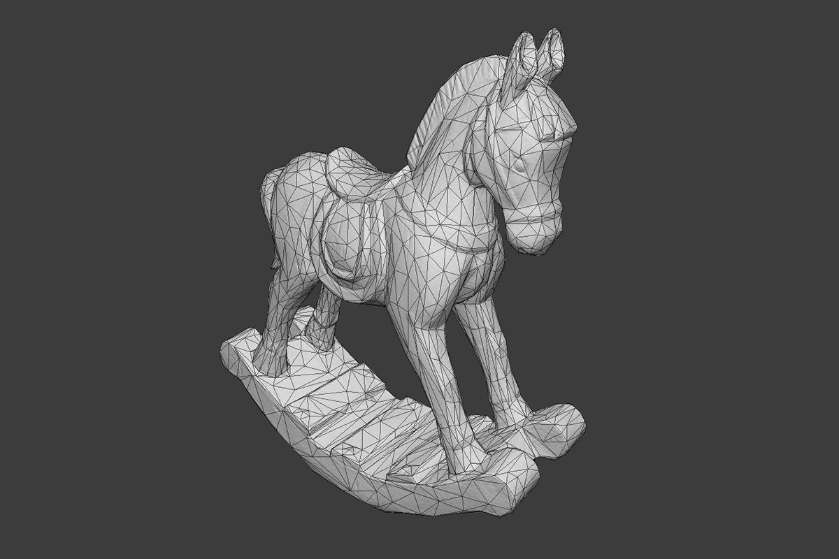 Decorative Horse Low-poly 3D model_7