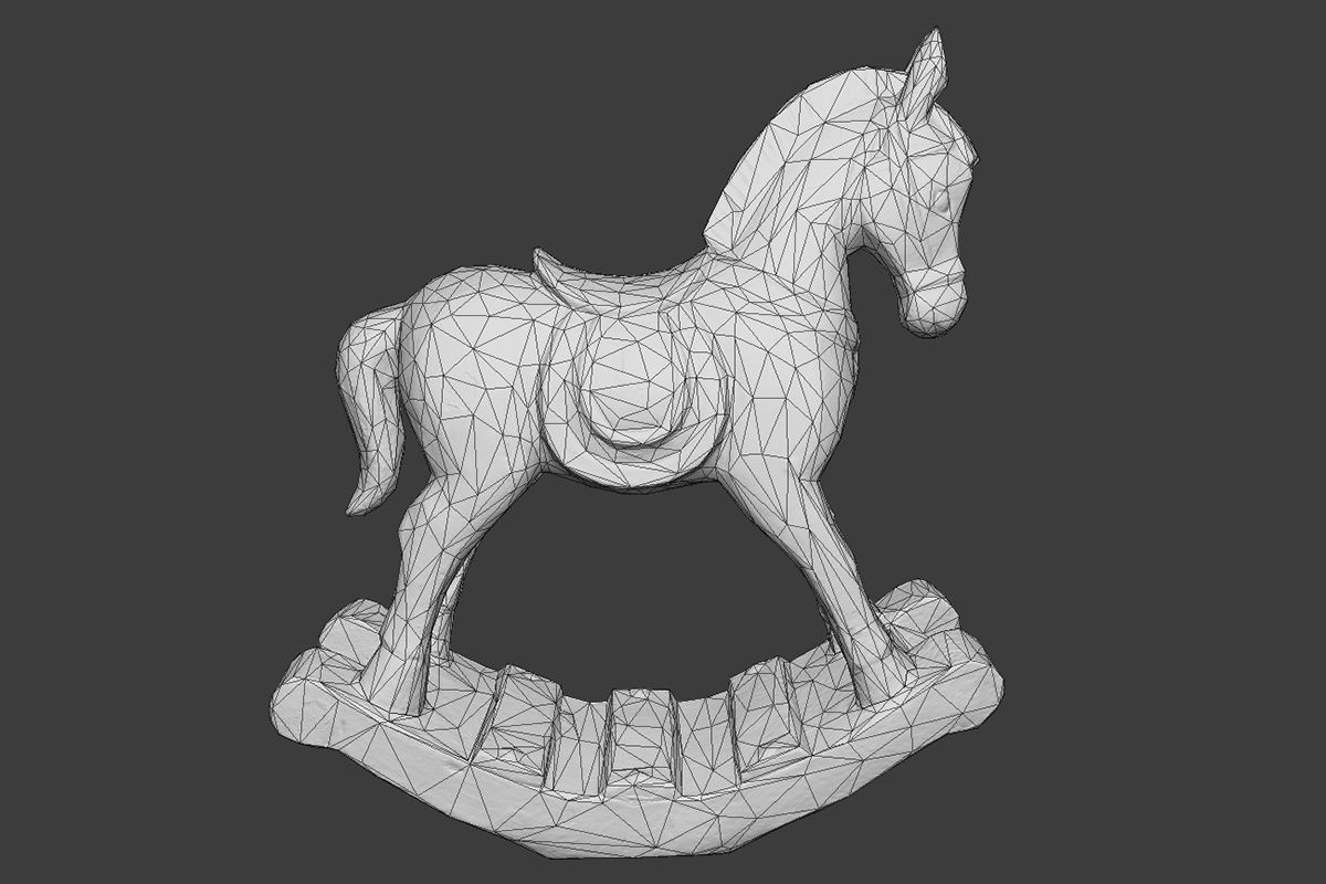 Decorative Horse Low-poly 3D model_6