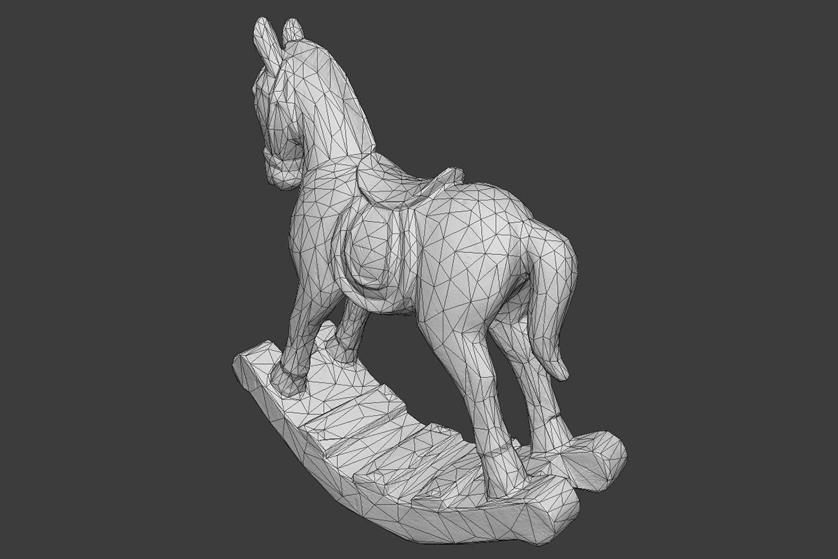 Decorative Horse Low-poly 3D model_8