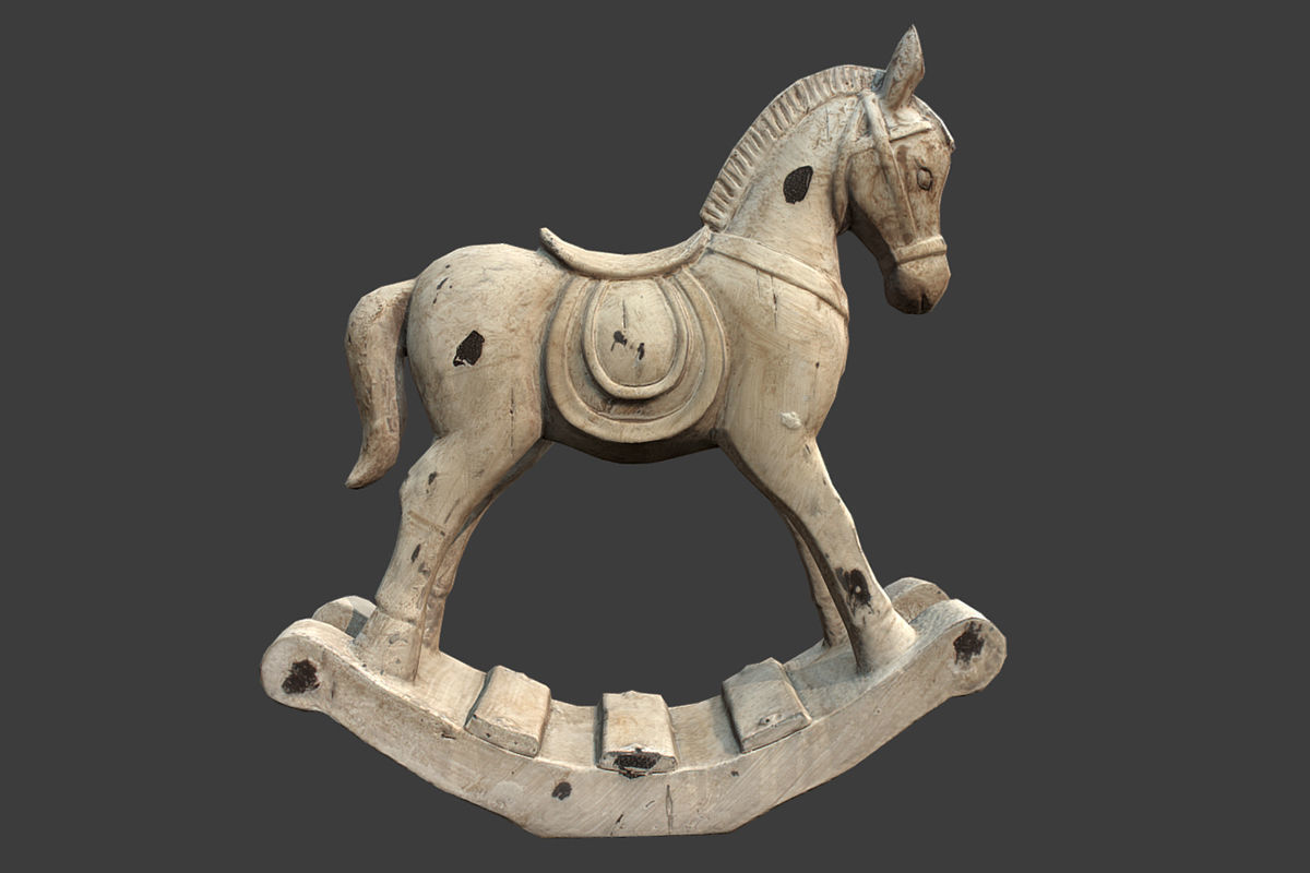 Decorative Horse Low-poly 3D model_2