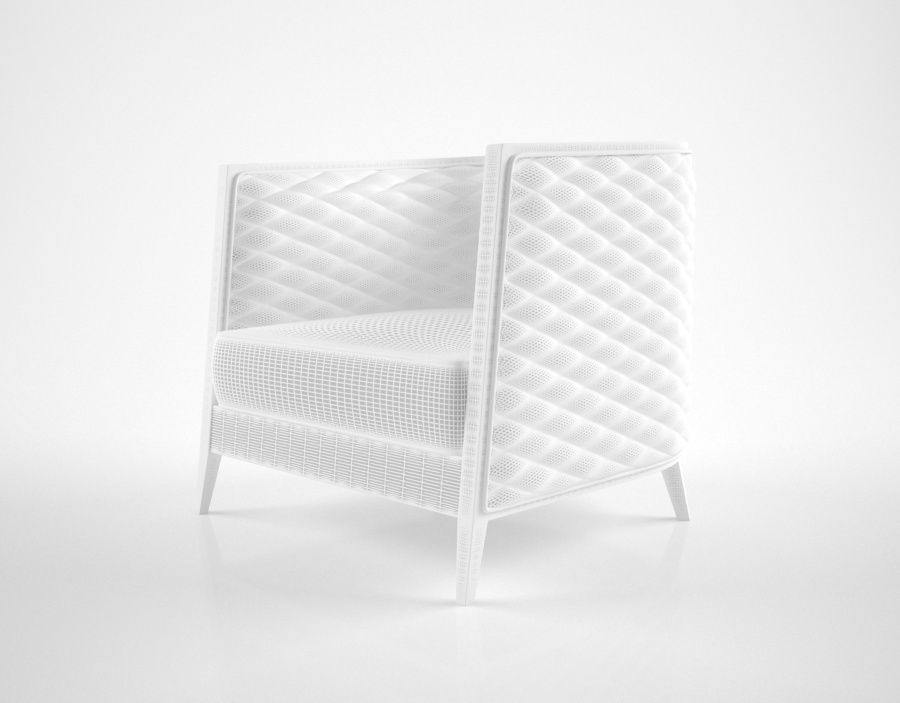 Oasis Saten armchair 3D model_4