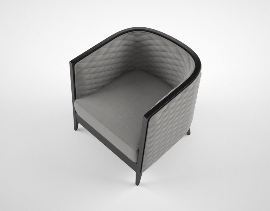 Oasis Saten armchair 3D model_1