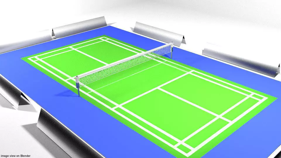 Game Court - Badminton 3D model