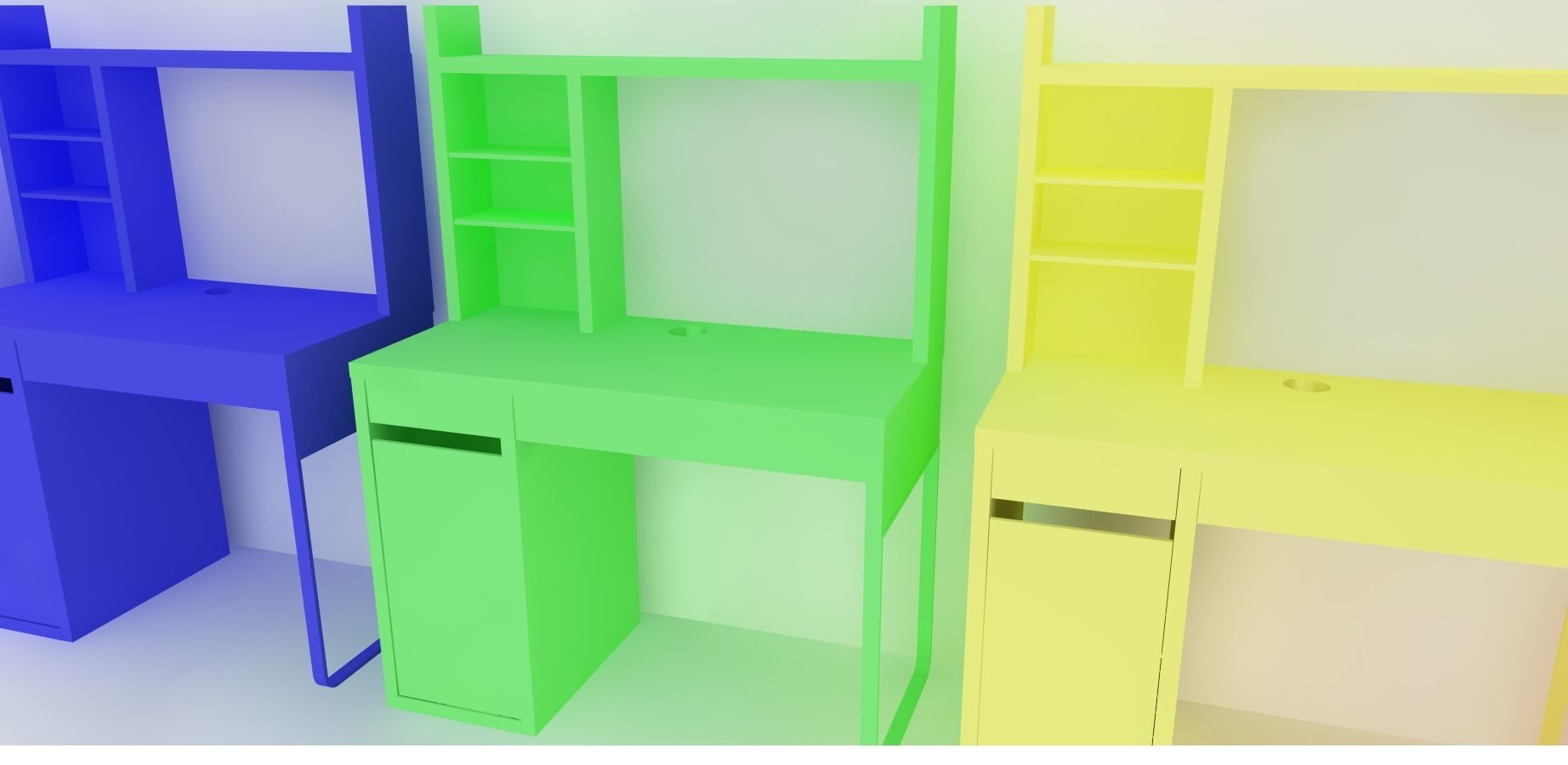 3D model MICKE Computer Work Station VR / AR / low-poly | CGTrader