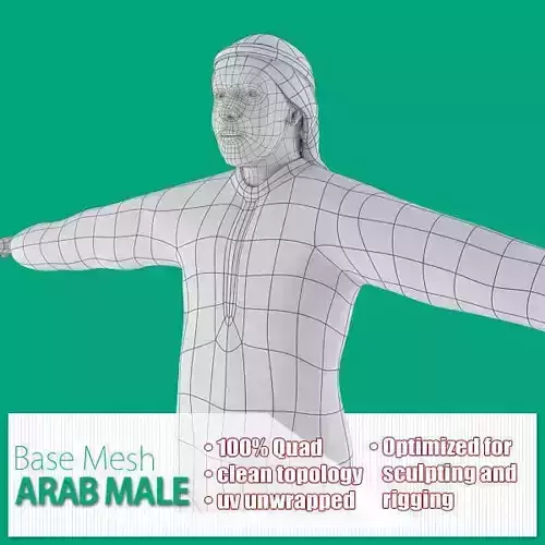 Arab Male Base Mesh