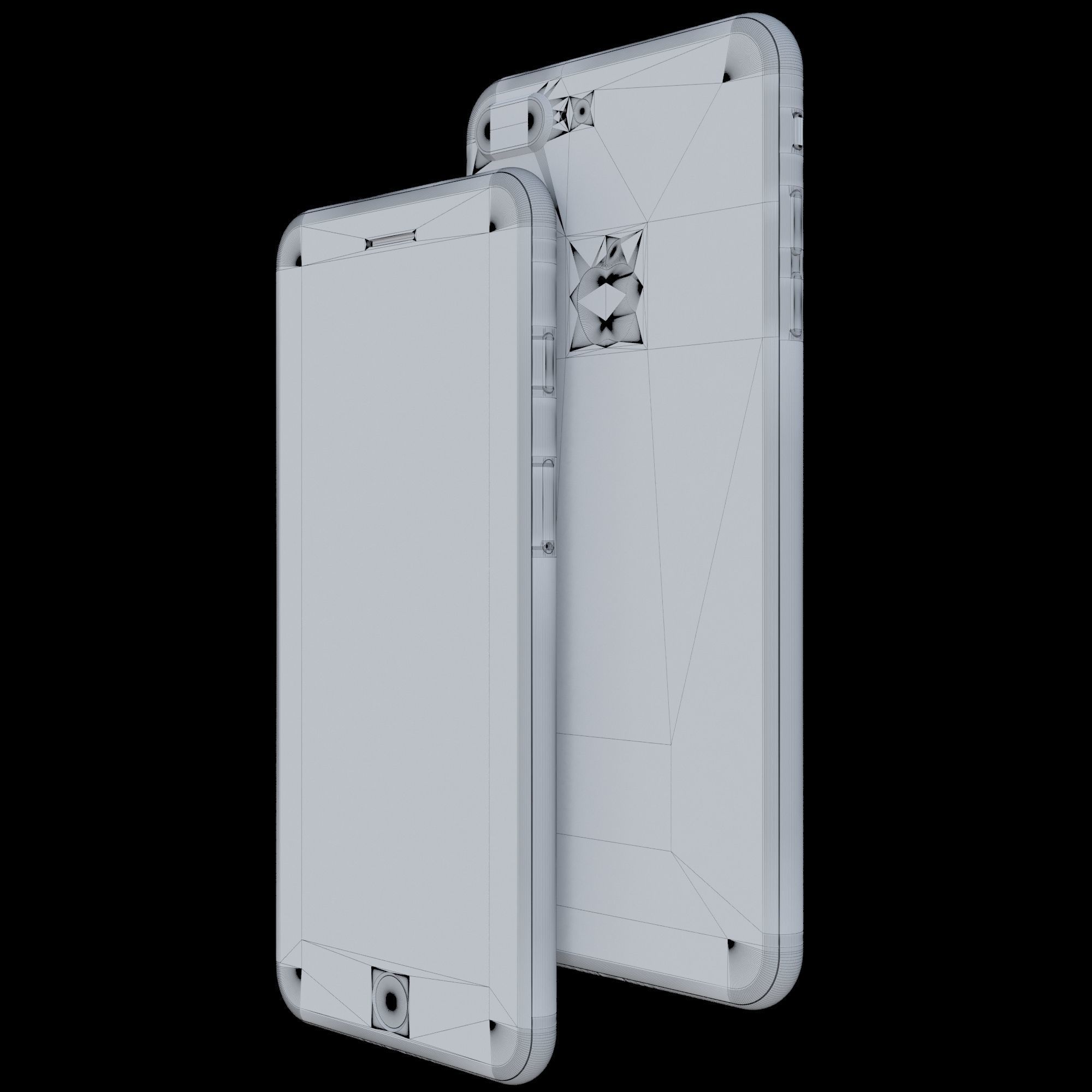 Apple iPhone 8 in All Color Low-poly 3D model_7
