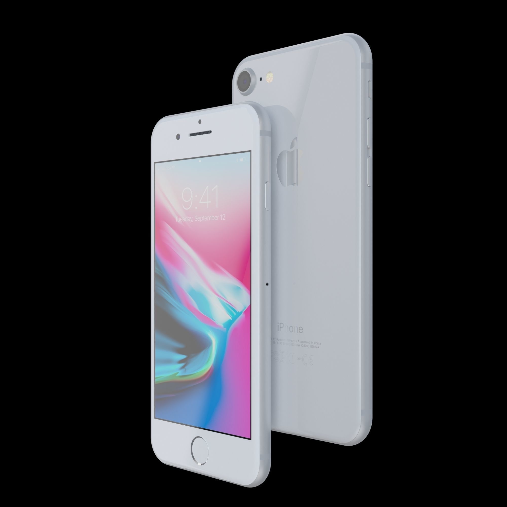 Apple iPhone 8 in All Color Low-poly 3D model_12