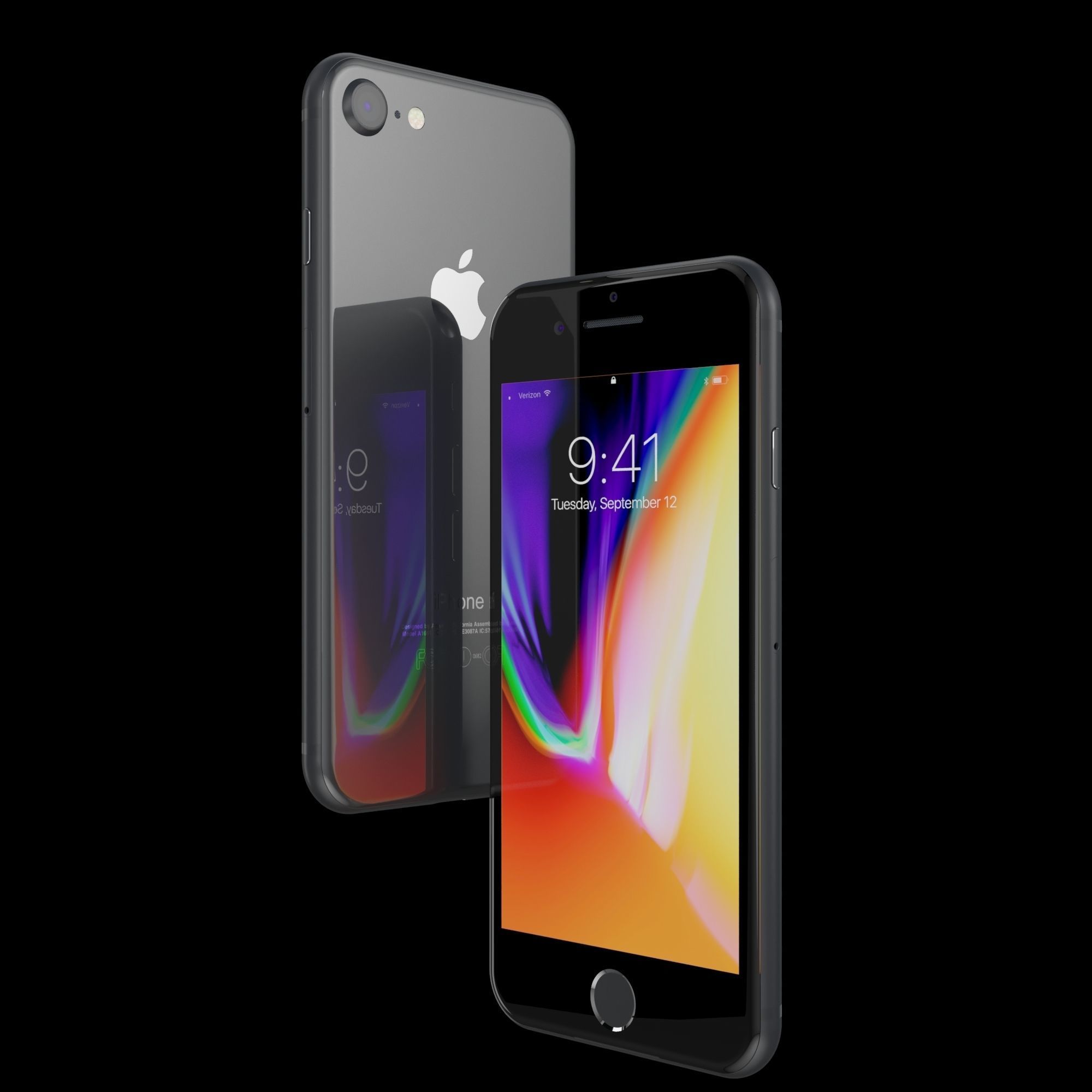 Apple iPhone 8 in All Color Low-poly 3D model_20