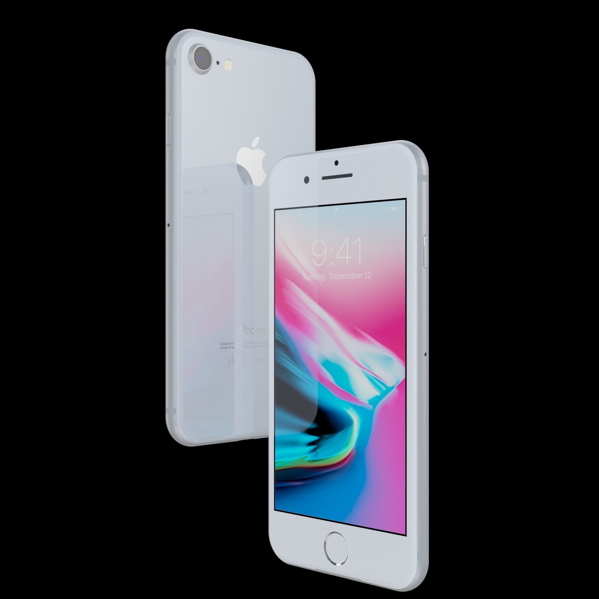 Apple iPhone 8 in All Color Low-poly 3D model_15