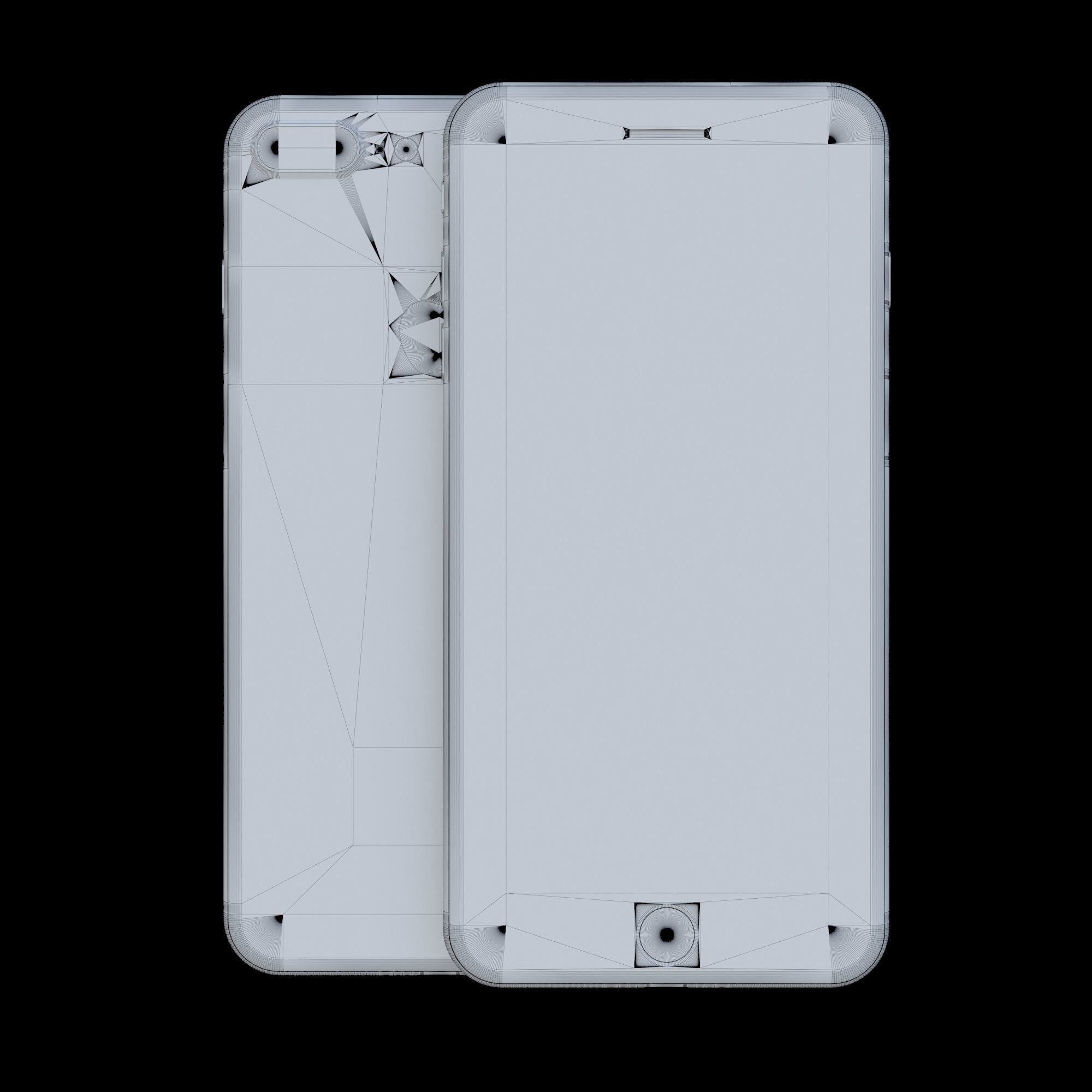 Apple iPhone 8 in All Color Low-poly 3D model_6