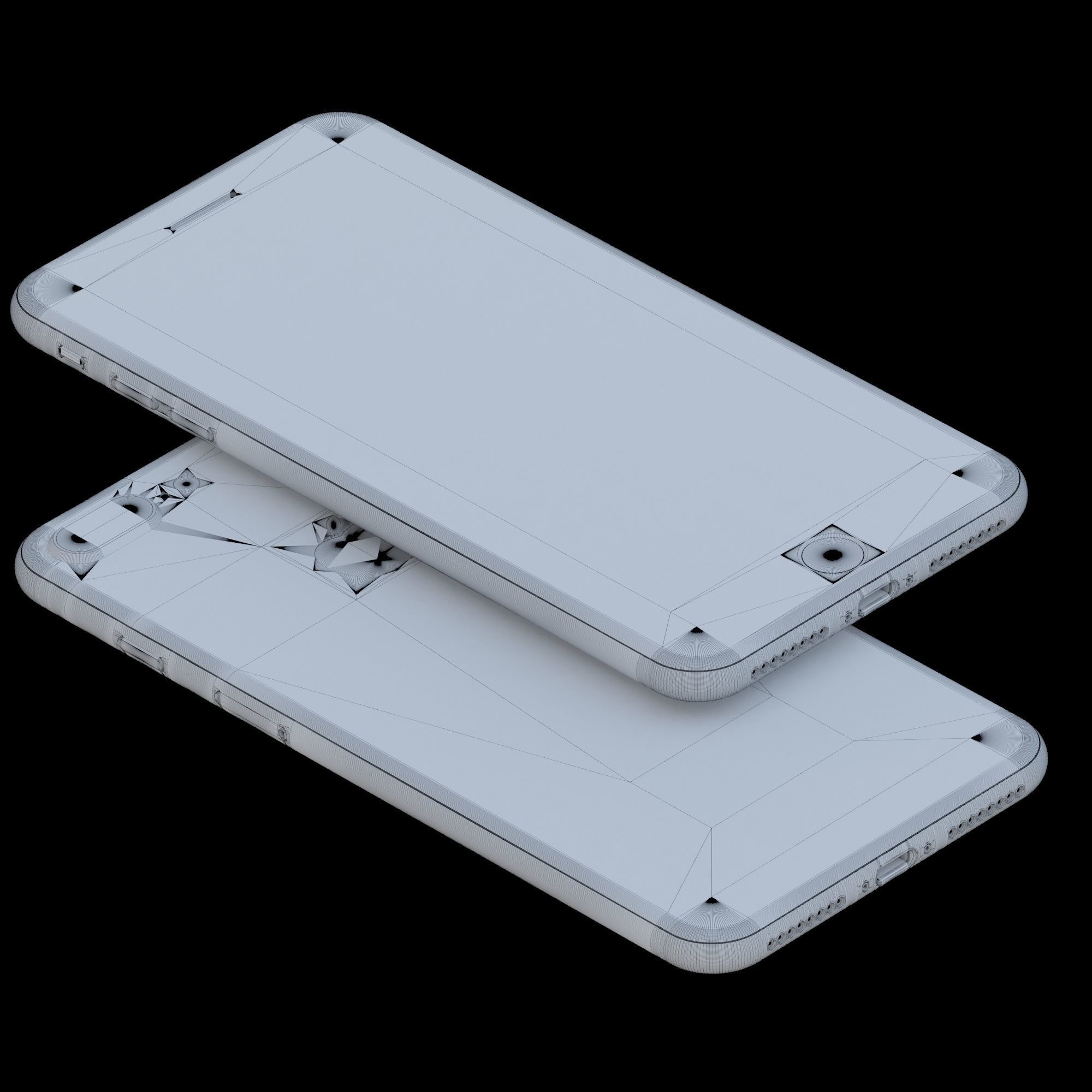 Apple iPhone 8 in All Color Low-poly 3D model_9