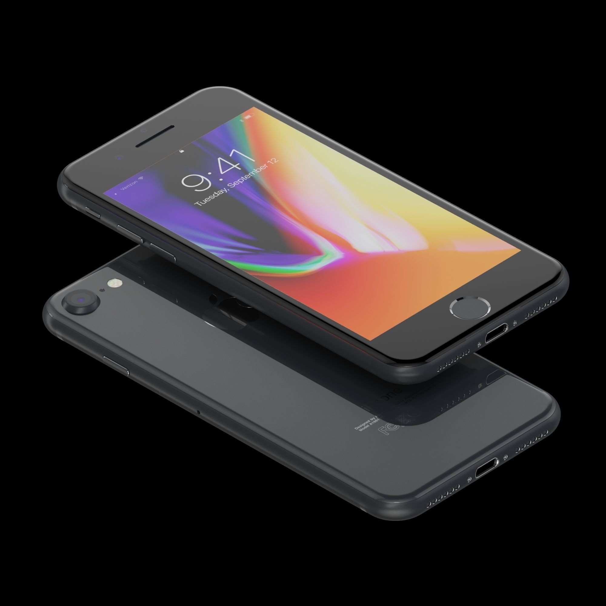 Apple iPhone 8 in All Color Low-poly 3D model_19
