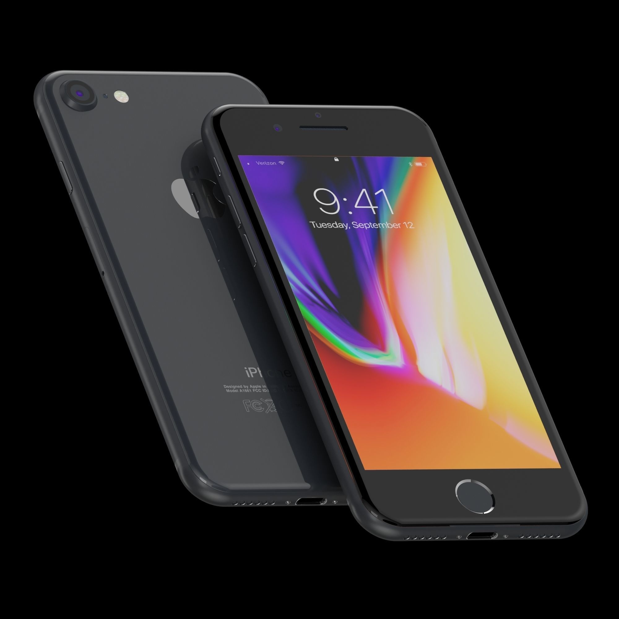 Apple iPhone 8 in All Color Low-poly 3D model_18