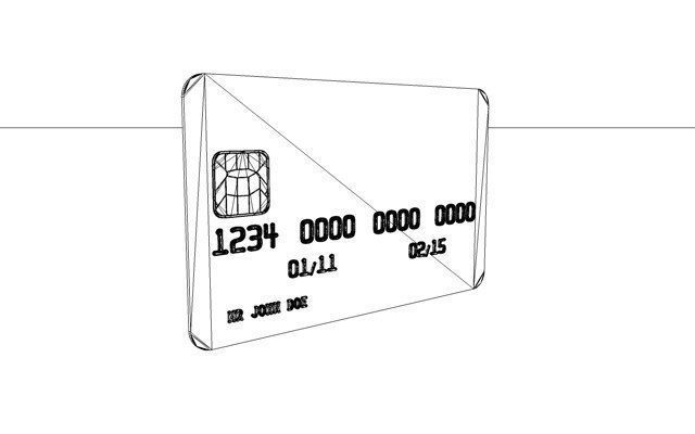 Generic credit card 3D model_1