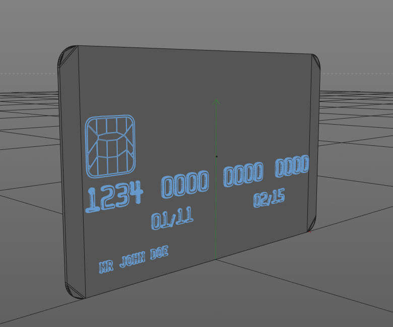 Generic credit card 3D model_4