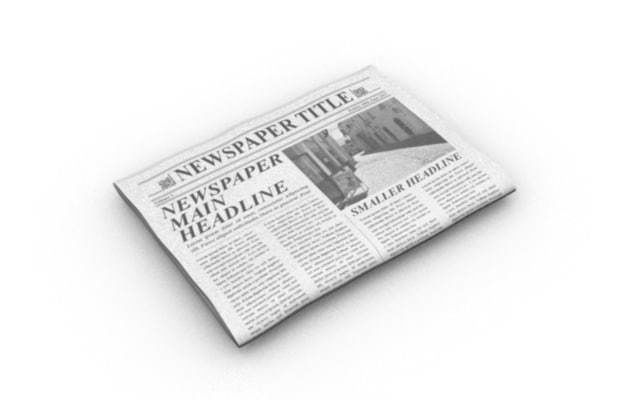 folded editable newspaper 3D model_4