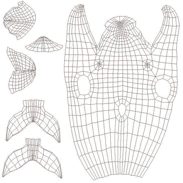 Dolphin Base Mesh Low-poly 3D model_8