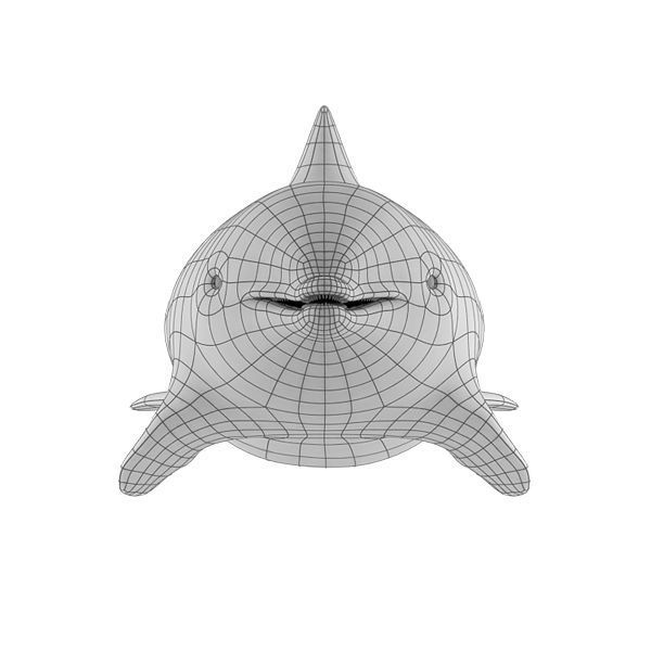Dolphin Base Mesh Low-poly 3D model_1