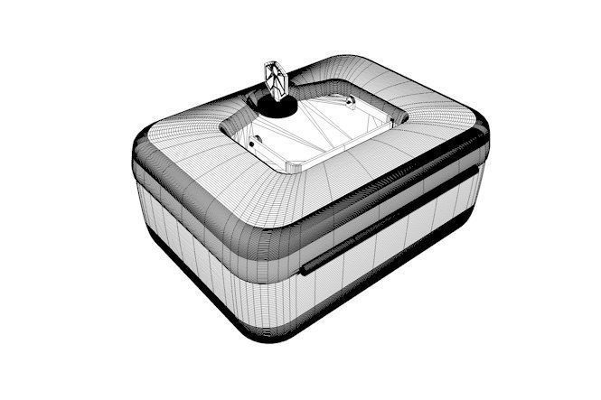 Petty cash box 3D model_5