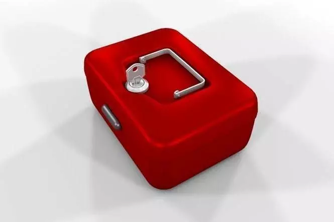 Petty cash box 3D model_0