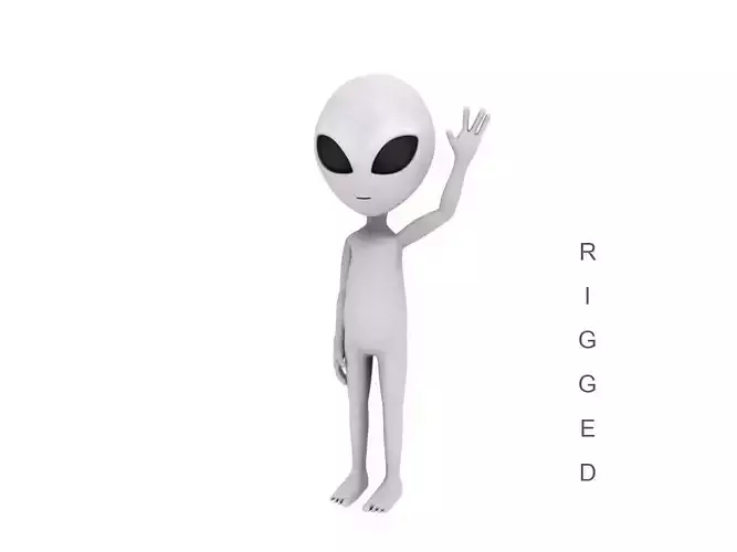 Rigged Alien Character 3D model