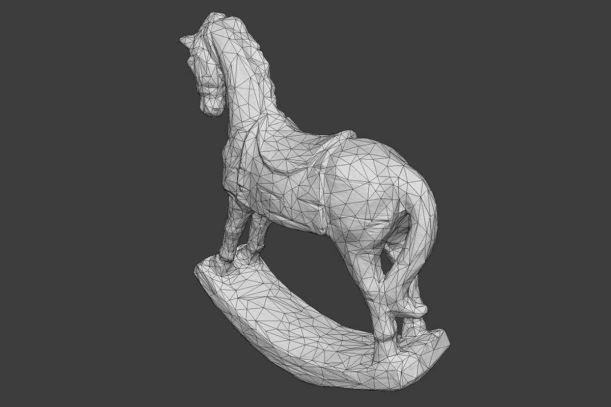 Decorative Horse Low-poly 3D model_7