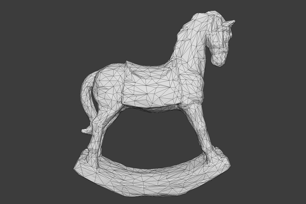 Decorative Horse Low-poly 3D model_8