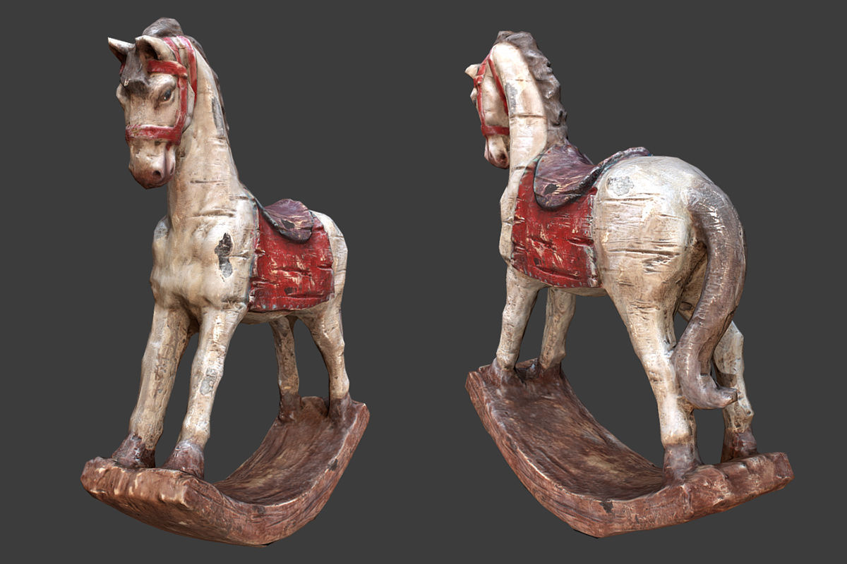 Decorative Horse Low-poly 3D model_4