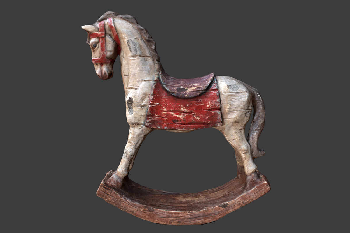 Decorative Horse Low-poly 3D model_2