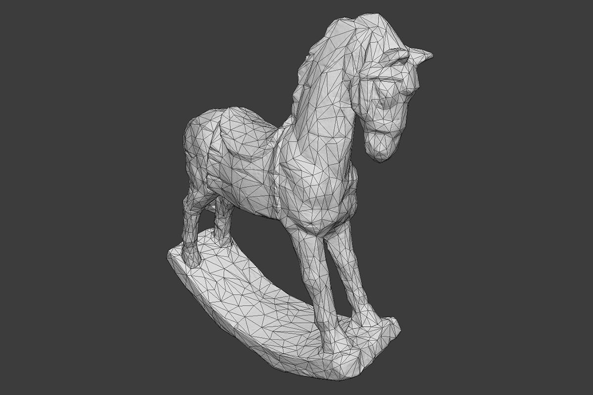 Decorative Horse Low-poly 3D model_9