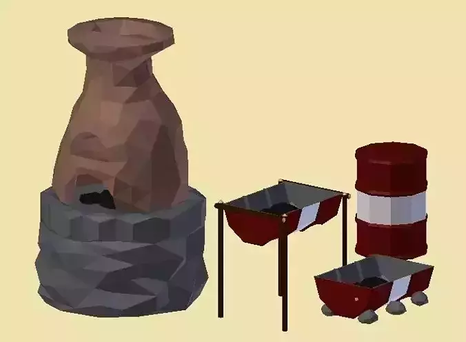 PACK 003 Furnace Barbecue Barrel