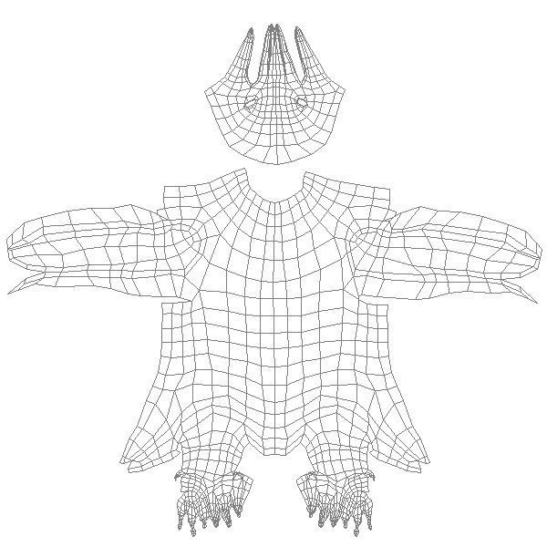 Penguin base mesh Low-poly 3D model_8