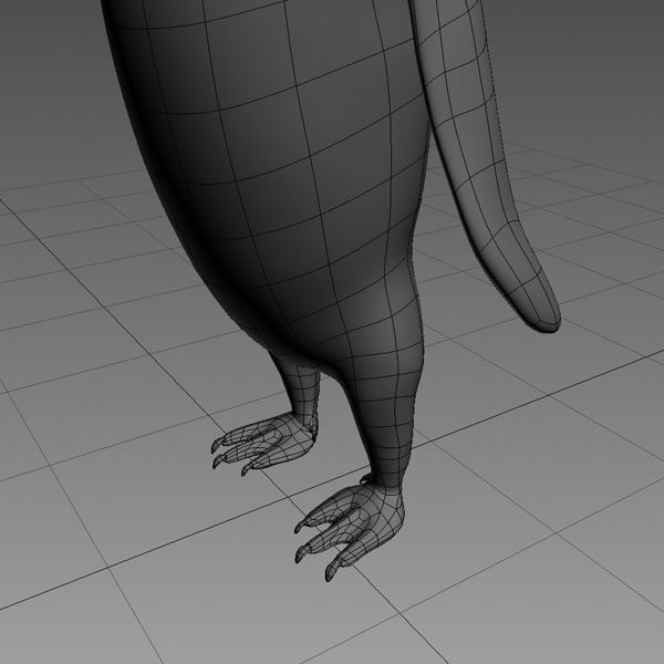 Penguin base mesh Low-poly 3D model_7