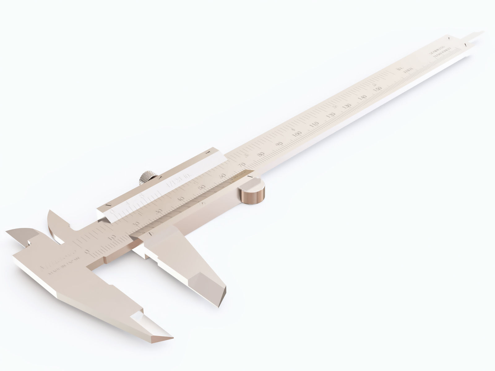 Calipers metal caliper 3D model CGTrader