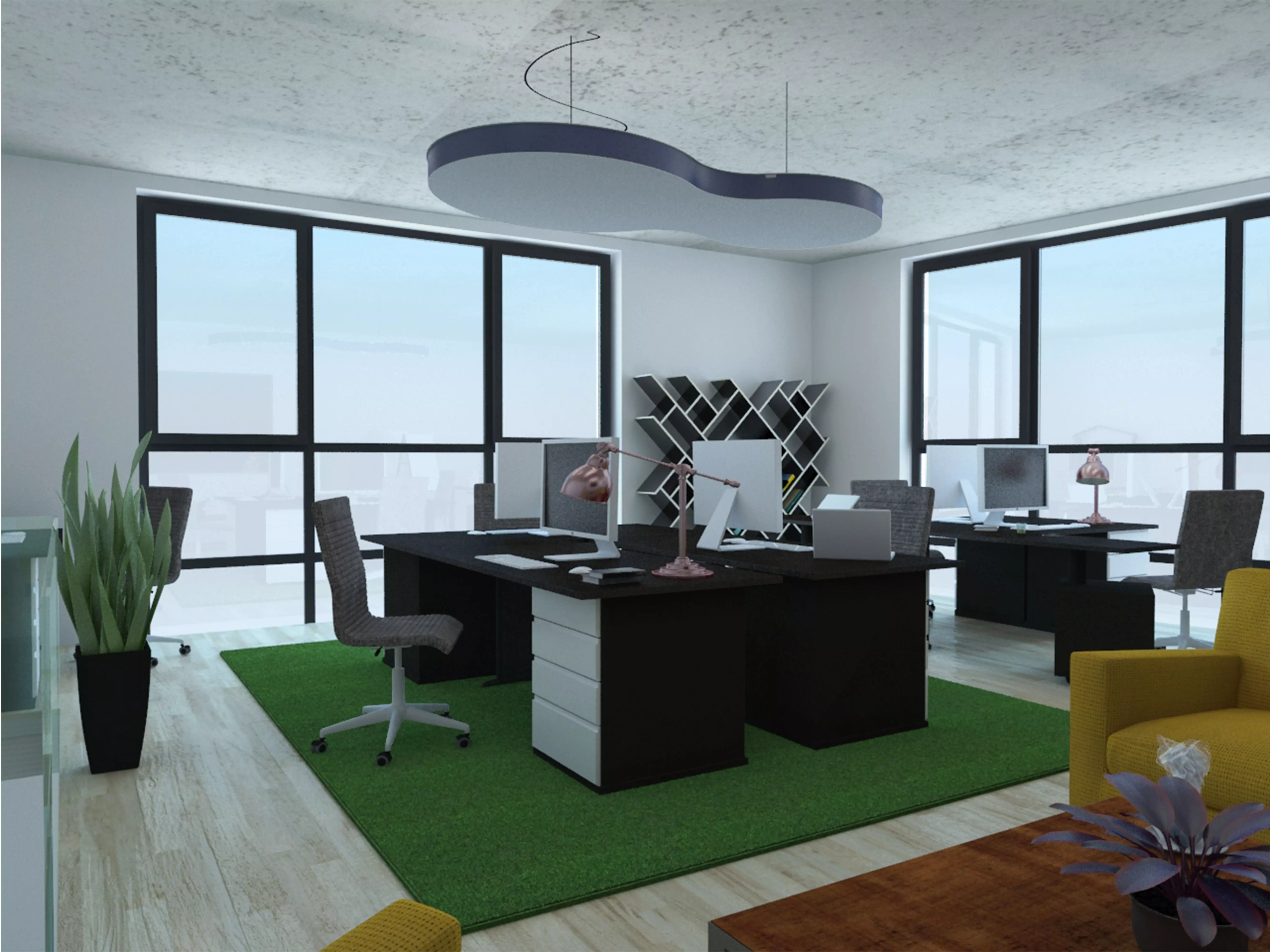 Curvy lamp 3D model_0