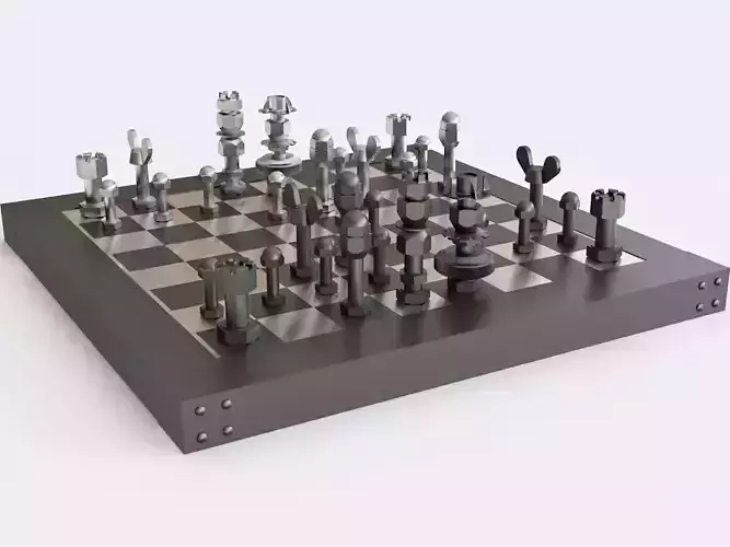 Chess of bolts and nuts