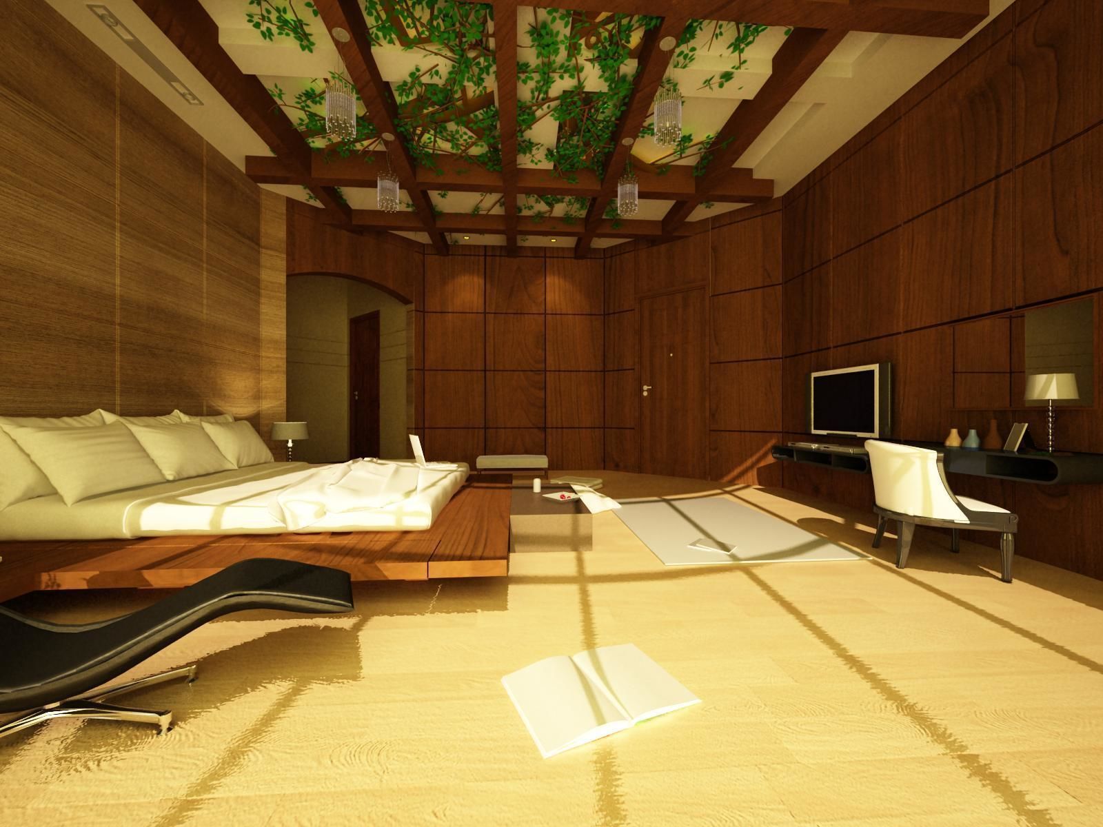 Luxurious Bedroom Interior 3D model_1