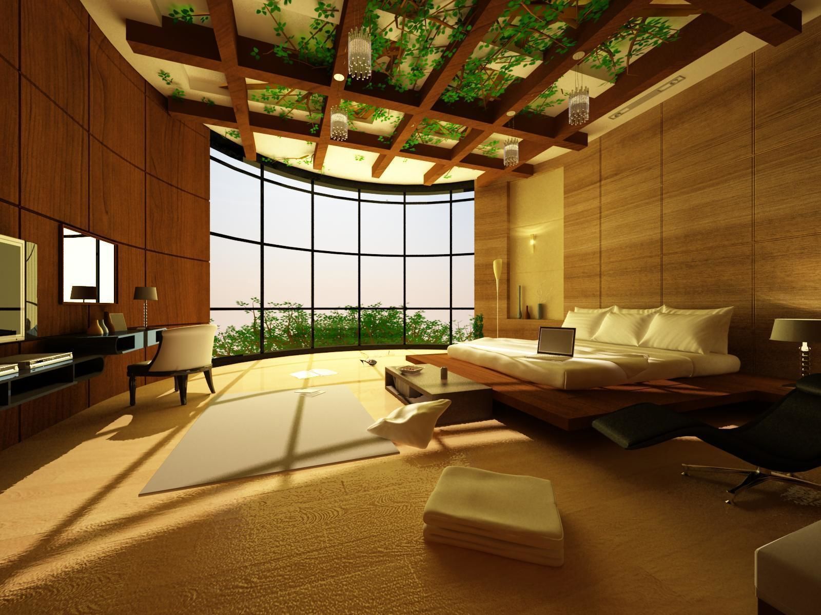 Luxurious Bedroom Interior 3D model_3